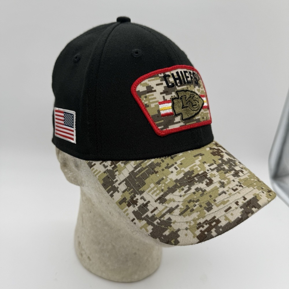 Kansas City Chiefs Salute To Service Hat New Era 39Thirty M/L Camo NFL Cap